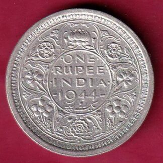 British India 1944 Bombay Mint George VI One Rupee Silver Coin– FC3045