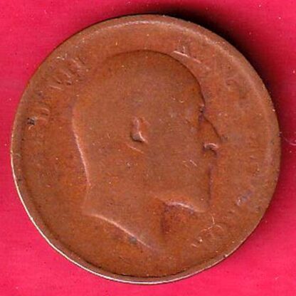 british india 1907 edward one quarte anna copper coin  – FC3079 - Image 2