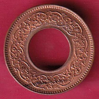 British india king george vi 1943 one pice beautiful copper coin –F6210