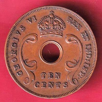 EAST AFRICA 1937 TEN CENTS, Georgivs VI REX ET IND.IMP-F6292 - Image 2