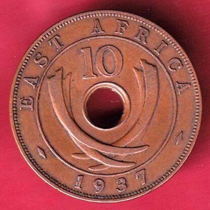 EAST AFRICA 1937 TEN CENTS, Georgivs VI REX ET IND.IMP-F6292