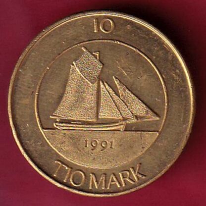 Finland 10 Markkaa Aland 1991 tio deler tio mark- FC3357