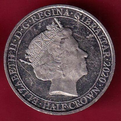 ELIZABETH II DEI-GRA REGINA. GIBRALTAR 2020 HALF CROWN NEWER WAS SO MUCH OWED BY SOMANYTO SO FEW  :- Fc3344