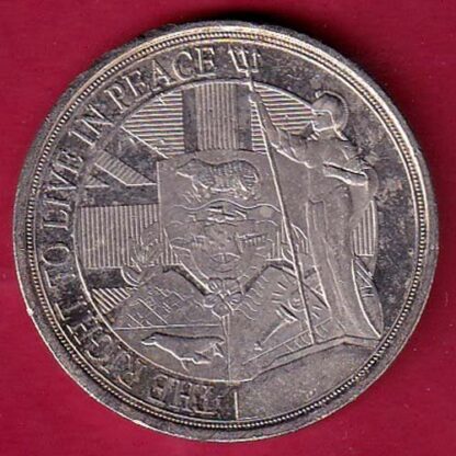 the right ti live in peace elizabeth ii d.g. regina gibraltar 2022 half crown – F6404 - Image 2