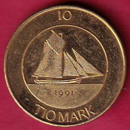 Finland 10 Markkaa Aland 1991 tio deler tio mark – F6407