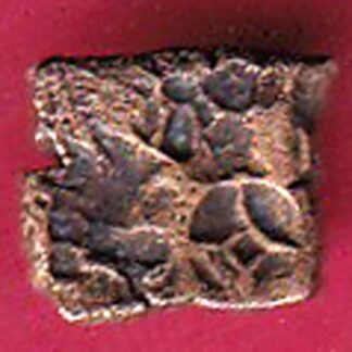 ancient cetral india copper punchmark ujjainy symbols on coin – F6435