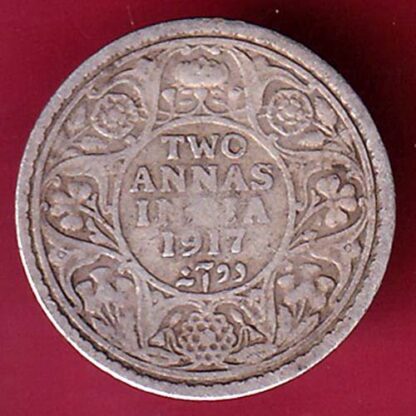 British India 1917 George v Emperor TWO ANNA – F6465