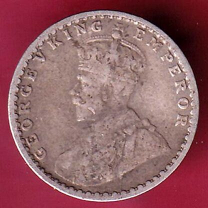 British India 1917 George v Emperor TWO ANNA – F6465 - Image 2