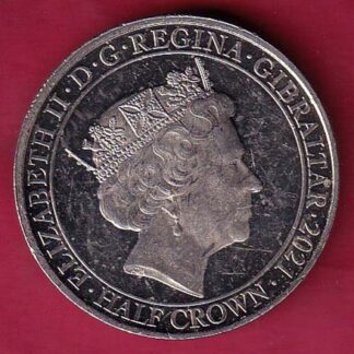 ELIZABETH II DEI-GRA REGINA. GIBRALTAR 2021 FIGHT THROUGH TO FINAL VICTORY HAIF CROWN– FC3500
