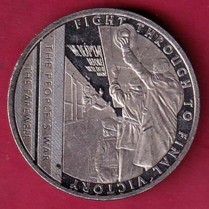 ELIZABETH II DEI-GRA REGINA. GIBRALTAR 2021 FIGHT THROUGH TO FINAL VICTORY HAIF CROWN– FC3500 - Image 2