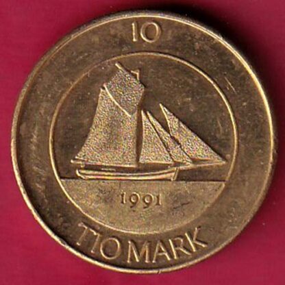 Finland 10 Markkaa Aland 1991 tio deler tio mark– FC3610