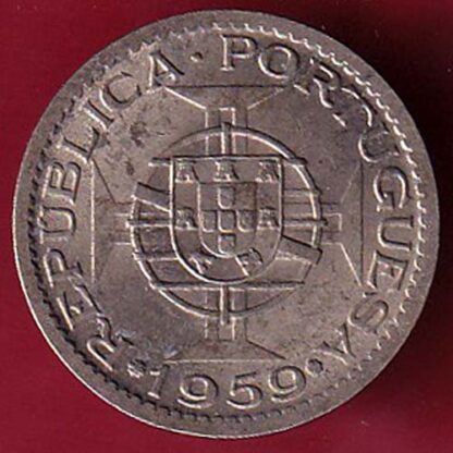 PORTUGUESE INDIA GOA 1 ESCUDO 1959 COIN - FC3640