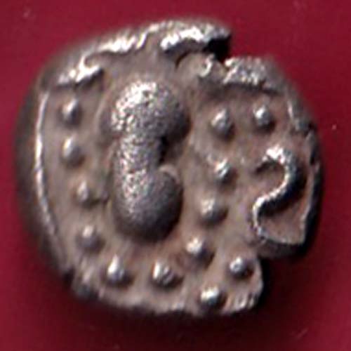 ANCIENT INDIA GADHAYA DYNASTY KING PORTRAIT COIN - F6821