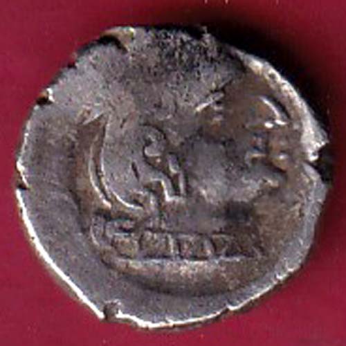 Ancient Western Kshatrap brockage Lakhi silver coin  - F6825