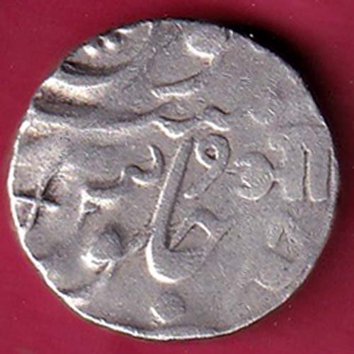 Baroda State ah 1228 / ry 8 Aanand rao Gaykwad one rupee silver coin –FC3917