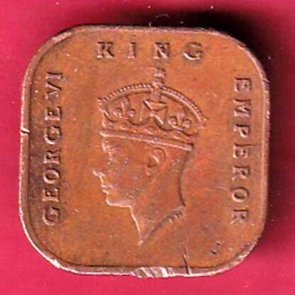 Malaya 1 Cent - 1943 George VI copper coin – FC3988 - Image 2