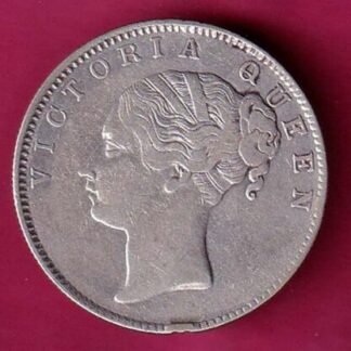 EAST INDIA COMPANY 1840 DIVIDED LEGEND VICTORIA QUEEN ONE RUPEE SILVER COIN  - FC3723