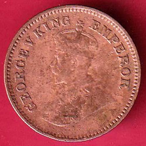 british india 1922 rare 1/2 pice george v copper coin – FC3944 - Image 2