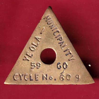CYCLE TOKEN: YEOLA MUNCIPALITY CYCLE 59 60 NO. 609– F6937