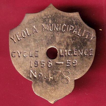 YEOLA MUNICIPALITY – CYCLE (1958-59) NO.478 – F6938