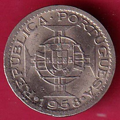 PORTUGUESE INDIA GOA 60 CENTAVOS 1958 COIN – F7053