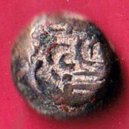 ANCIENT INDIA GADHAYA DYNASTY KING PORTRAIT COIN– F7071 - Image 2