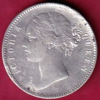EAST INDIA COMPANY 1840 DIVIDED LEGEND VICTORIA QUEEN ONE RUPEE SILVER COIN– FC4048