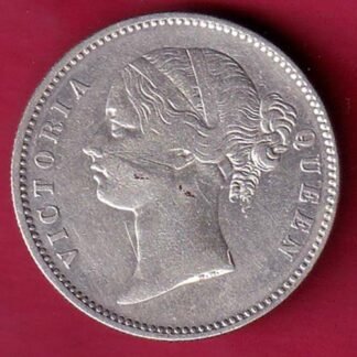 EAST INDIA COMPANY 1840 DIVIDED LEGEND VICTORIA QUEEN ONE RUPEE SILVER COIN- FC4120