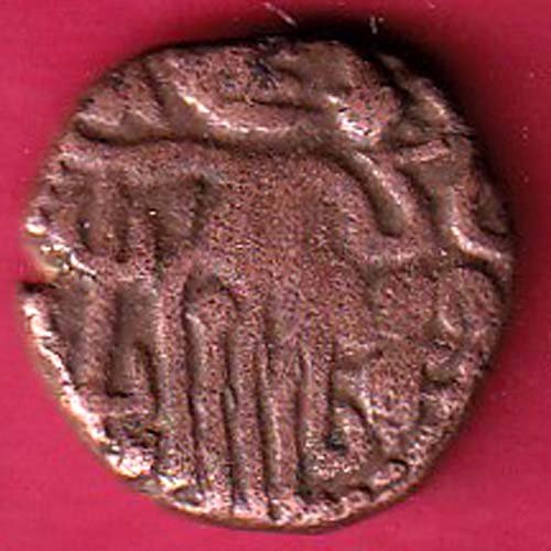 ANCIENT INDIA RAJA RAJ CHOLA CHOLA DYNASTY OCTOPUS MAN COIN- FC4126 - Image 2