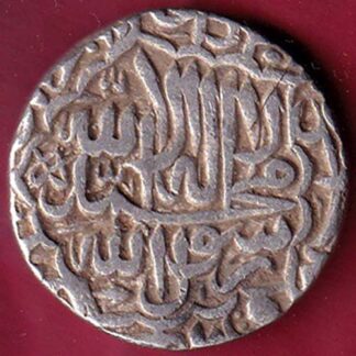 RARE VERIETY BROAD FLAN"  mughals akbar jaunpur mint one tanka beautiful silver coin – FC4160
