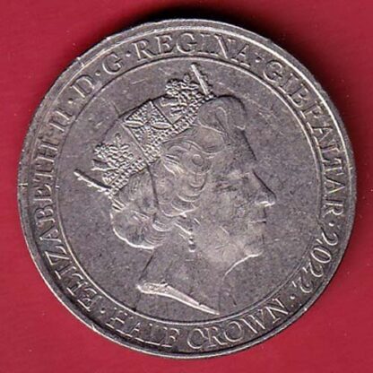 The right ti live in peace elizabeth ii d.g. regina gibraltar 2022 half crown  – F7218