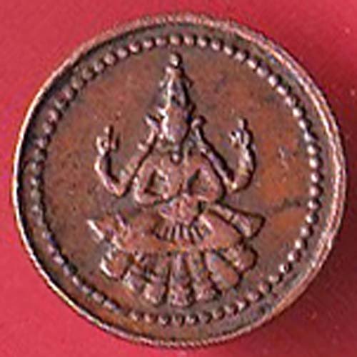 PUDUKKOTTAI STATE 1889-1934 MARTANDA BHAIRAVA 1 AMMAN CASH– F7227 - Image 2