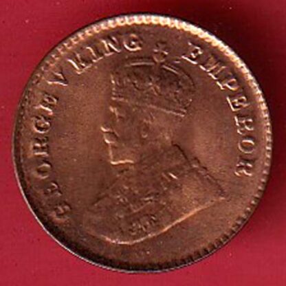 BRITISH INDIA 1926 GEORGE V 1/12 ANNA COPPER COIN– F7229