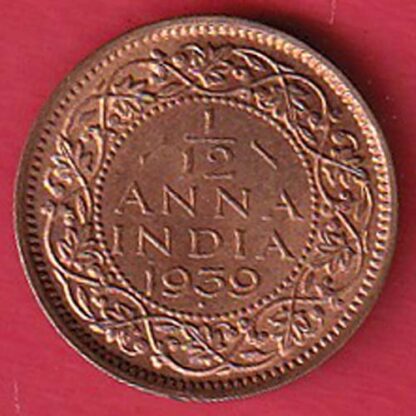 BRITISH INDIA 1939 1/12 ANNA GEORGE VI COPPER COIN  - F7297