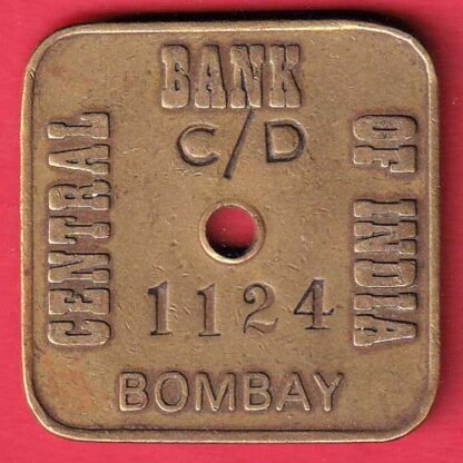 BANK TOKEN: CENTRAL BANK OF INDIA BOMBAY 1124 –FC4462
