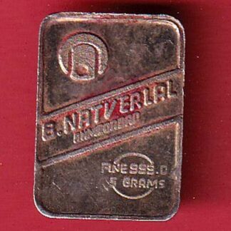 SILVER BAR Weight – 5.03 gm: B. NATVERLAL AHMEDABAD  – F7364