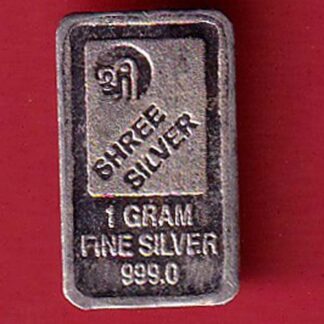shree silver bar: Weight – 0.95 gm  - FC4519