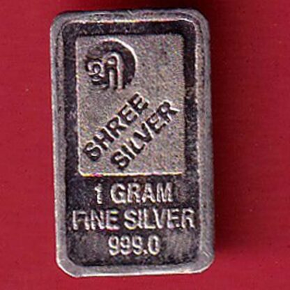 shree silver bar: Weight – 0.95 gm  - FC4519