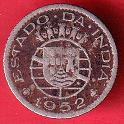 Portuguese India 1952 1/4 RUPIA– FC4599 - Image 2