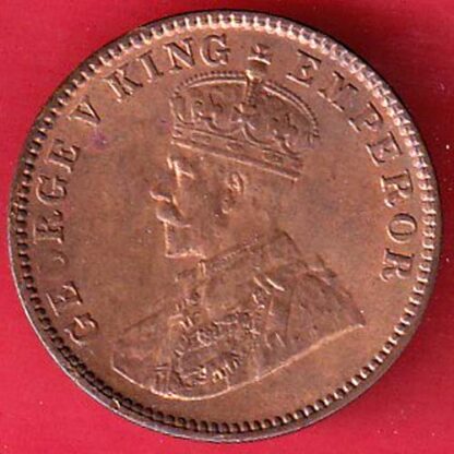 BRITISH INDIA 1929 GEORGE V KING EMPEROR ONE QUARTER ANNA – FC4601 - Image 2