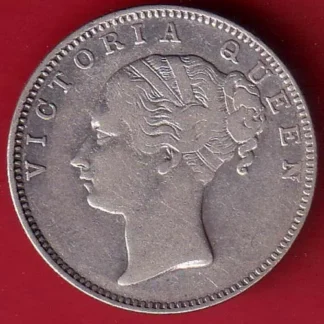 EAST INDIA COMPANY 1840 CONTINIOUS LEGEND VICTORIA QUEEN 1 RUPEE SILVER COIN  – FC4608