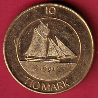 Finland 10 Markkaa Aland 1991 tio deler tio mark-  FC4720