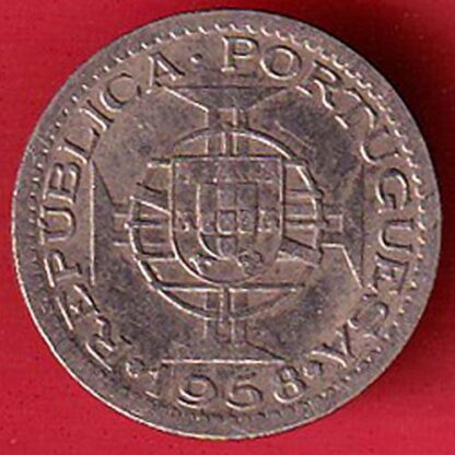 PORTUGUESE INDIA GOA 60 CENTAVOS 1958 COIN:- FC4735