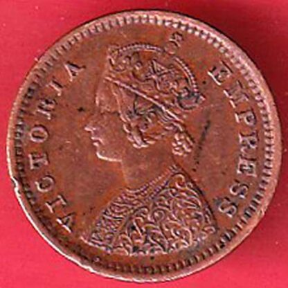 british india 1886 1/12 anna copper coin  – FC4754 - Image 2