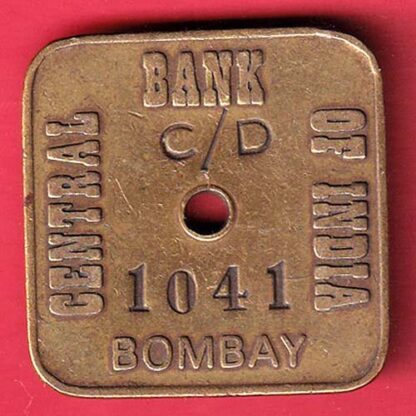 BANK TOKEN: CENTRAL BANK OF INDIA BOMBAY 1041  :- FC4537