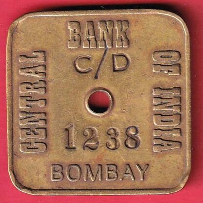 BANK TOKEN: CENTRAL BANK OF INDIA BOMBAY 1238- FC4614