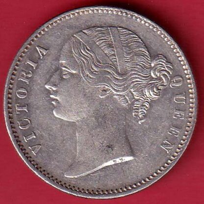 EAST INDIA COMPANY 1840 DIVIDED LEGEND VICTORIA QUEEN ONE RUPEE SILVER COIN:- FC4730
