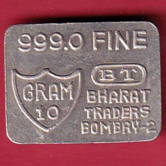 SILVER BAR: W – 10.00 gm BHARAT TRADARS KALASH BOMBAY -2– FC4987