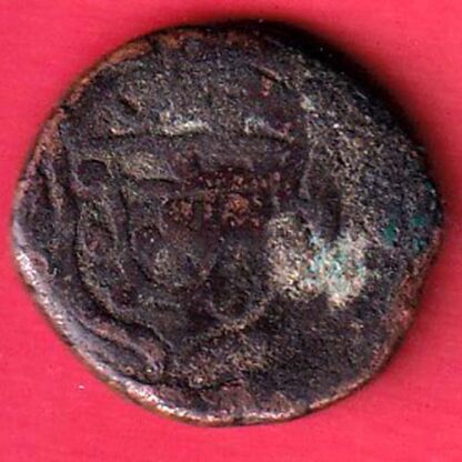 Portuguese india  Bazaruco - Pedro II Dio copper coin   – FC4784 - Image 2