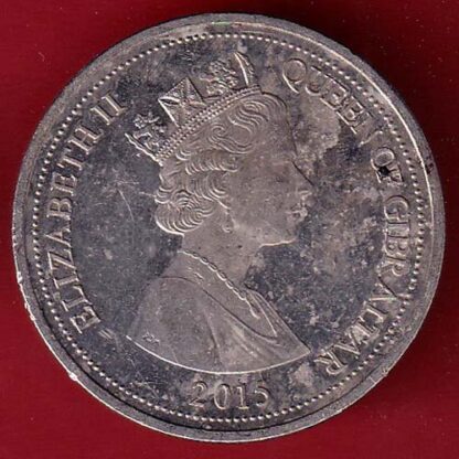 ELIZABETH II QUEEN OF GIBRALTAR 2015 ONE CROWN – FC4838 - Image 2